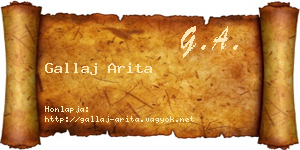 Gallaj Arita névjegykártya